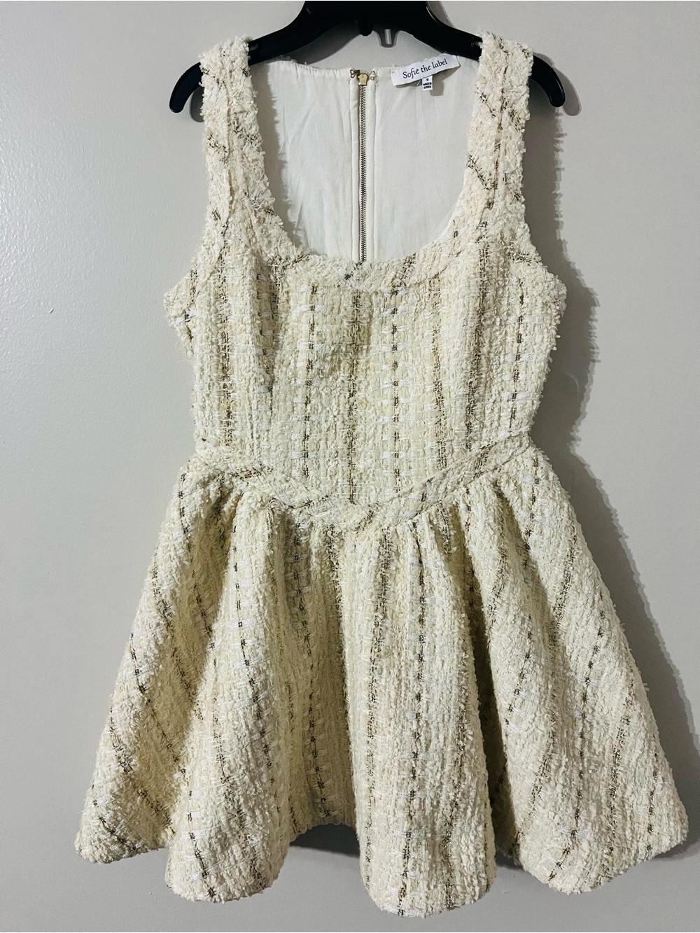 Sofie the Label Ivory Tweed Mini Dress